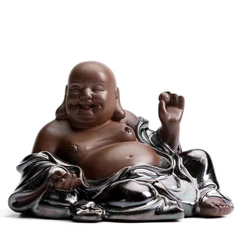 

CeramicLaughing Buddha,Guanyin statue like Buddha statue, modern art sculpture, Home decoration， car Feng Shui decoration crafts