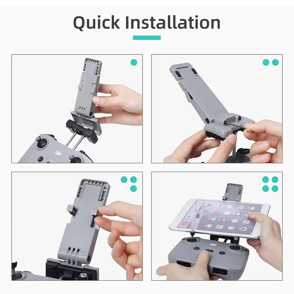 Foldable Tablet Holder For DJI Drones - No Disassembly Needed For Mini 3 Pro, Mavic 3, Air 2S