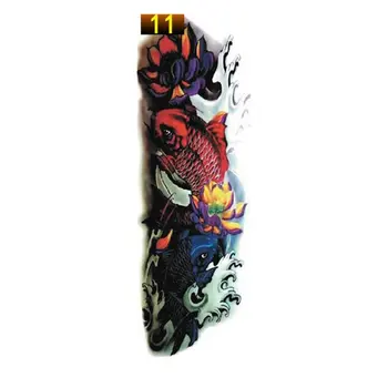 

Hot 1PCS Full Arm Flower Tattoo Sticker Waterproof Temporary Tattoo Sleeve Men Women Body Paint Water Transfer Fake Tatoo Sleeve