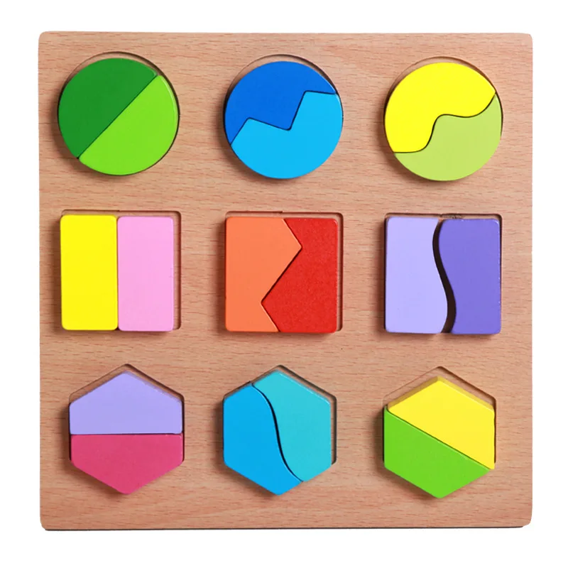 Головоломка Детские игрушки детская головоломка 3D волшебный кубик деревянная Геометрическая Головоломка обучающие Игрушки для раннего развития для детей