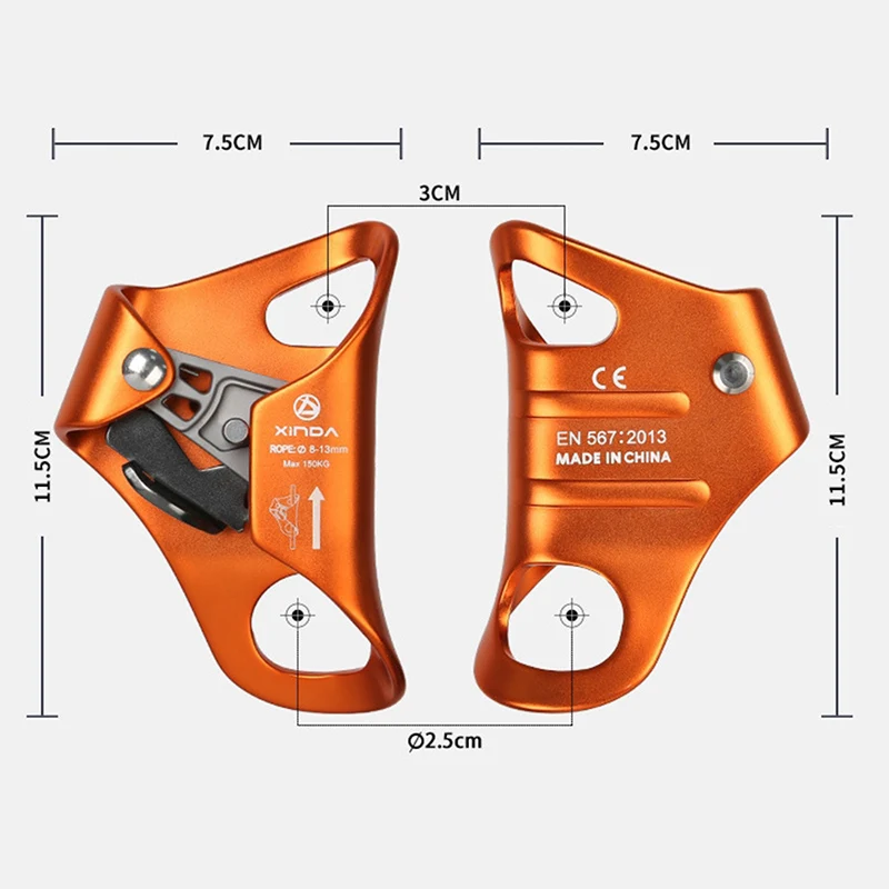 Для спорта на открытом воздухе Грудь Riser Ascender скалолазание Вертикальная веревка 150 кг нагрузка