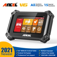 Диагностический сканер ANCEL V6 для всех систем, Автомобильный сканер OBD2, EPB BMS TPMS SRS SAS, профессиональный инструмент для диагностики автомобиля Диагностический сканер ANCEL V6 для всех систем, Автомобильный сканер OBD2, EPB BMS TPMS SRS SAS, профессиональный инструмент для диагностики автомобиля