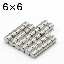 20/50/100/200 Pcs 6x6 Round NdFeB Neodymium Magnet N35 Super Powerful Small imanes Permanent Magnetic Disc