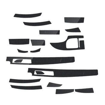 

CITALL 18pcs 5D Glossy Carbon Fiber Style Sticker Decal Decoration Trim Fit For BMW 5-Series E60 2003-2007 2008 2009 2010