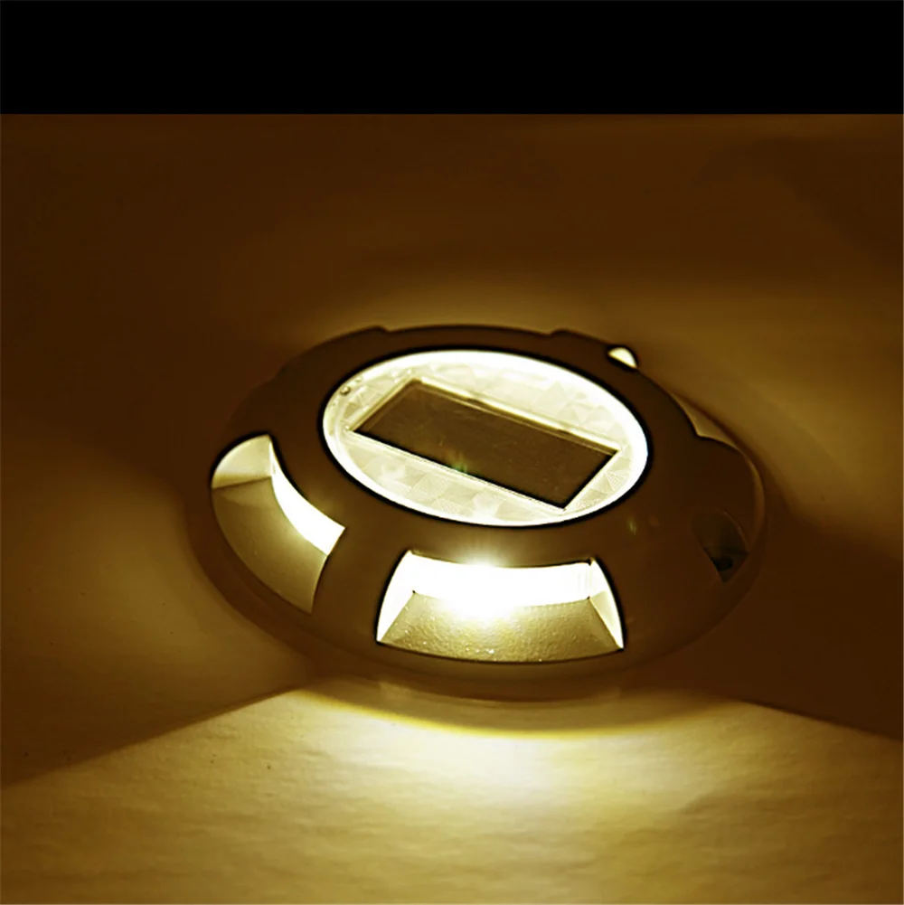 1/2pcs 4LED солнечный светильник, солнечный алюминиевый сплав, беспроводной наружный садовый светильник, устойчивый к давлению, водонепроницаемый для дорожки двора