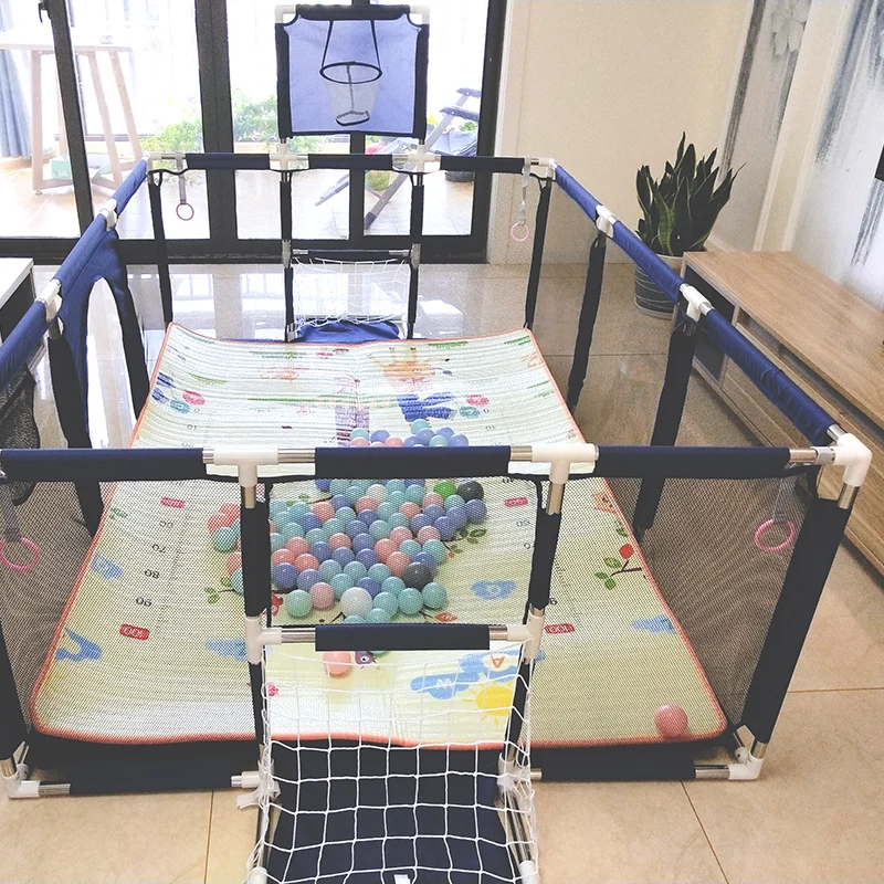 Baby Playpen For Children Pool Balls For Newborn Baby Fence Playpen Kids Basketball Football Field Safety Barrier