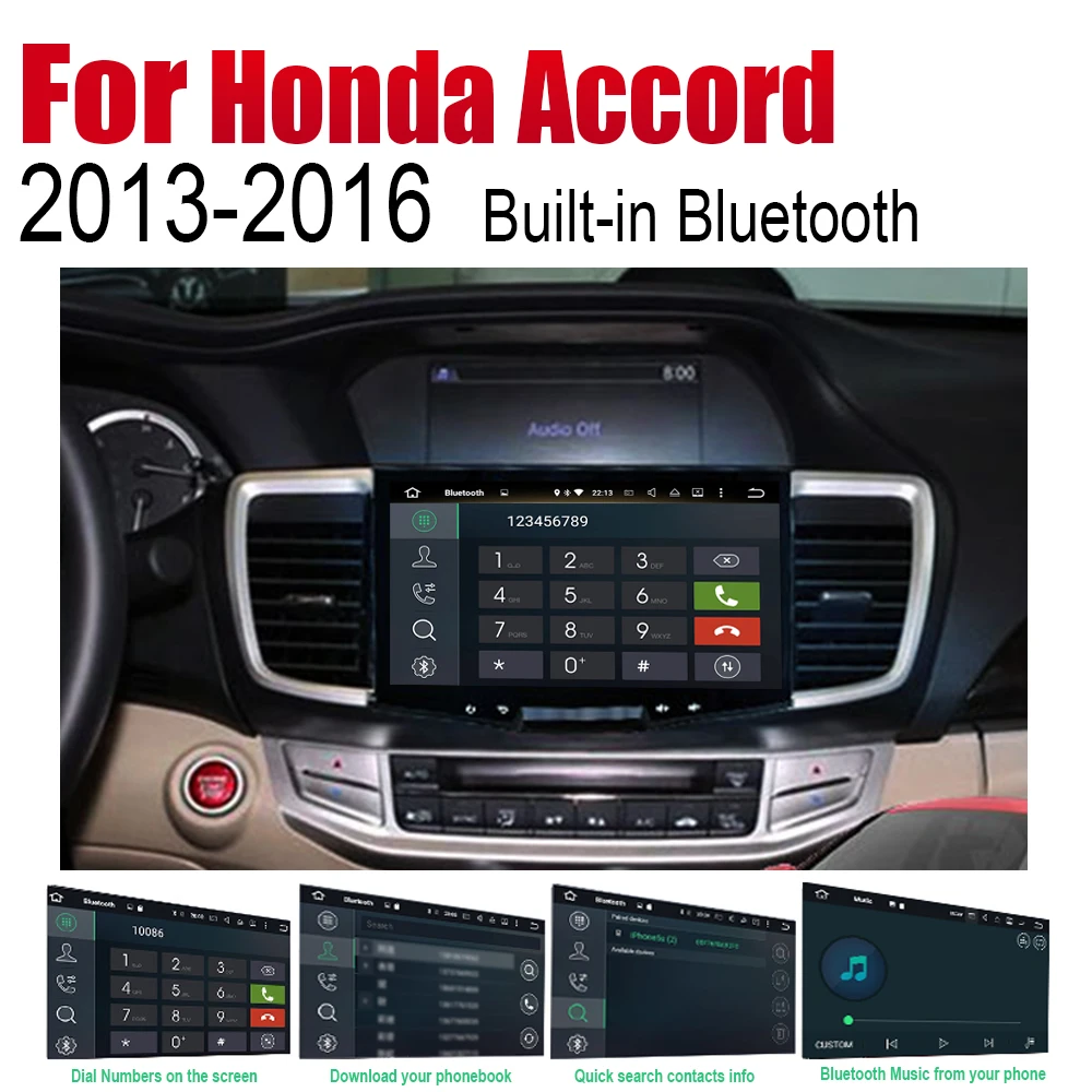 ZaiXi Android автомобильный Радио Стерео gps навигация для Honda Accord 2013~ Bluetooth wifi 2din автомобильный мультимедийный плеер аудио
