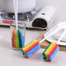 Съемная бутылка для воды кружка стеклянная моющая губка Чистящая щетка Скраб с ручкой Чистящая посуда щетка стекло
