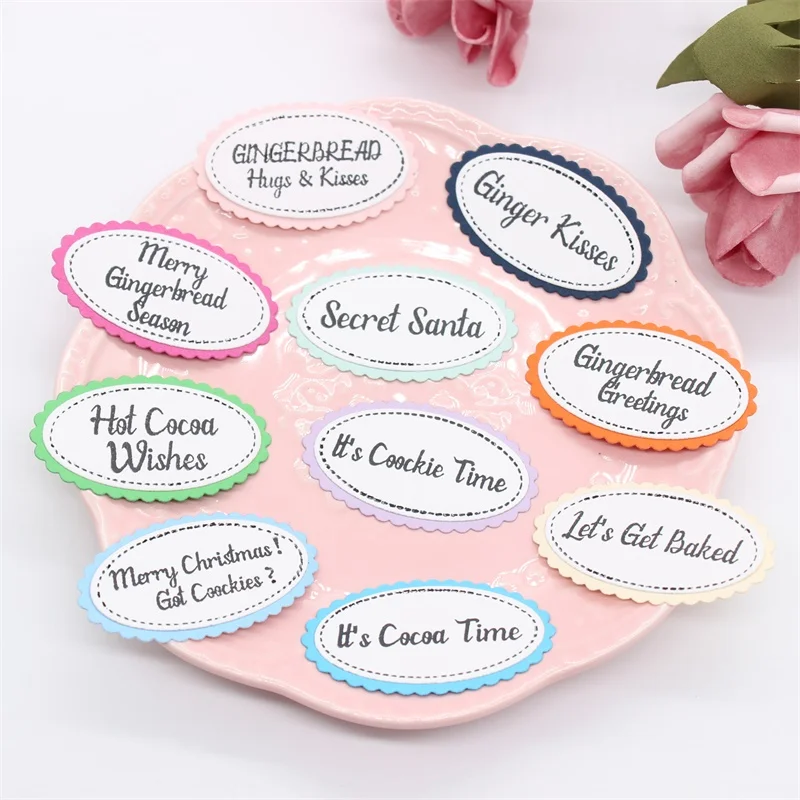 

KSCRAFT Gingerbread Greetings Stamp Metal Cutting Dies for DIY Scrapbooking/Card Making/Kids Fun Decoration Supplies