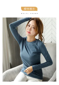 

New versatile thin section Slim bottoming shirt women's autumn and winter long-sleeved t-shirt