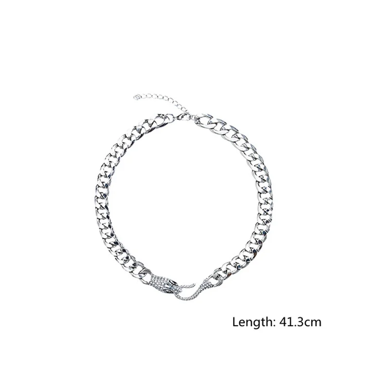 FYUAN Fashion Snake Shape Hook Choker Necklaces for Women Geometric Chain Necklaces Statement Jewelry - Image 6