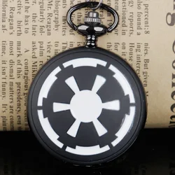 Black Rudder Design Pocket Watch Famous Comics Quartz Pocket Watch With Pendant Chain