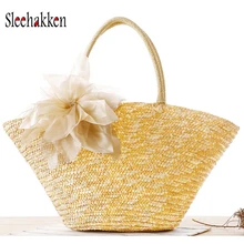 Соломенная Сумка, кошелек, основной многоцветный мешок для покупок, соломенная форма для пельменей, Цветочная декоративная пляжная сумка, женские дизайнерские сумки