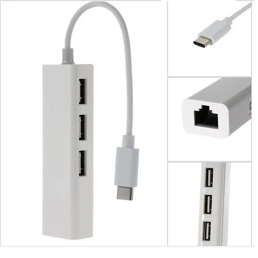 USB 3 порта USB3.1 концентратор type C для Ethernet LAN RJ45 сетевой адаптер