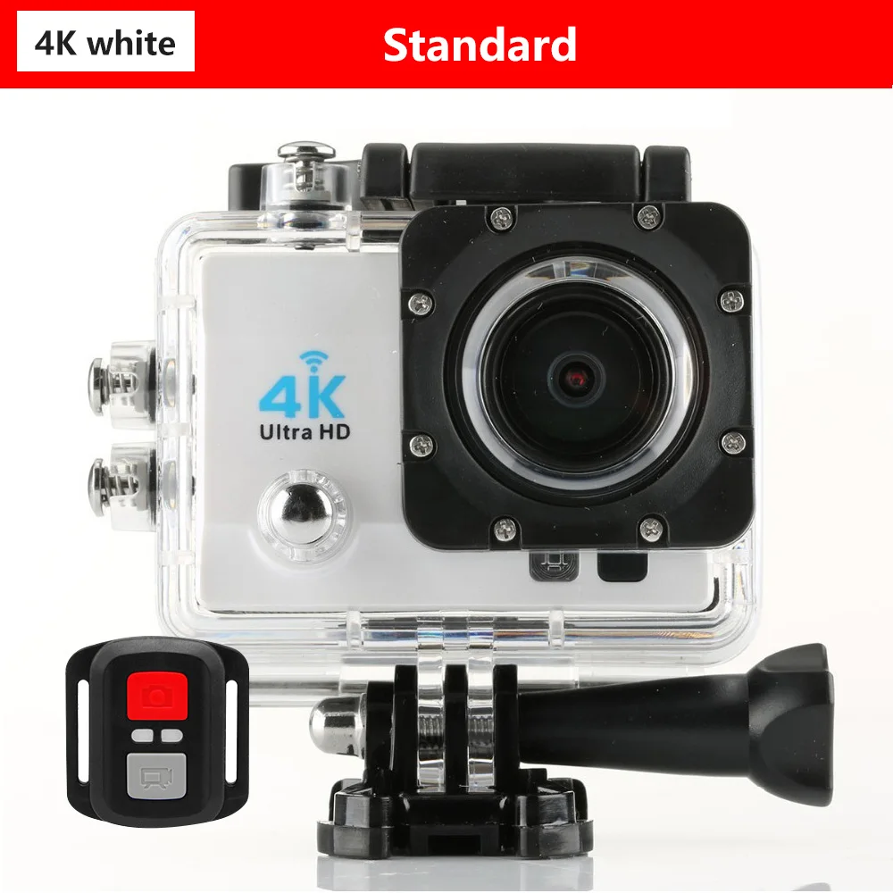 Qriginal hero Экшн-камера 4K Ultra HD wifi 1080 P/60fps 2,0 lcd 170 объектив для дайвинга Водонепроницаемая 30M DV go Helmet pro спортивная камера - Цвет: White Standard
