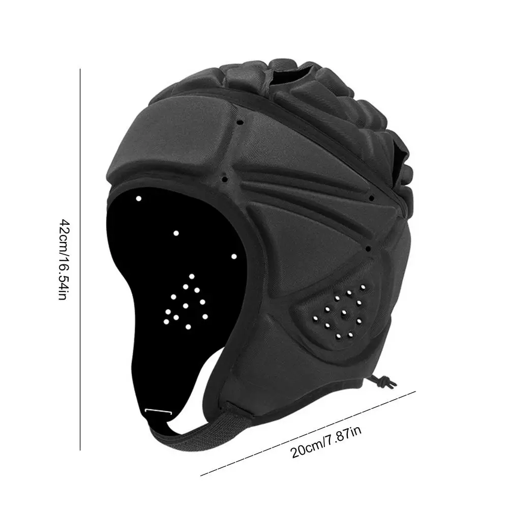 Pro Helmet-EVA Shockproof Headgear Adjustable For Rugby Flag Football Soccer Goalkeeper & Goalie-Unisex For Youth And Adult