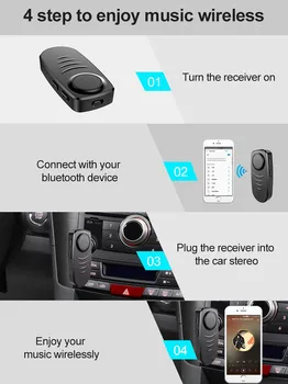 

best selling 2019 products Portable Bluetooth 5.0 Wireless 3.5mm Jack Handsfree AUX Car Bluetooth Receiver support dropshipping