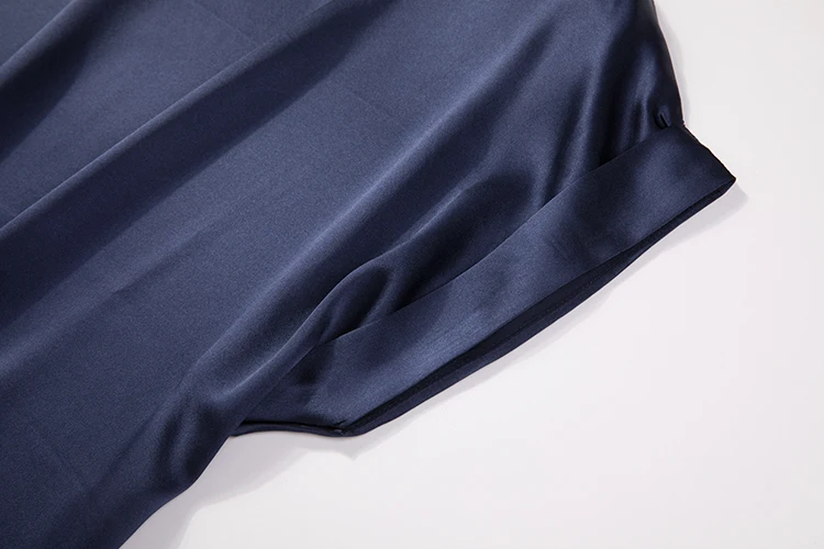 Women Summer Silk Blouse O neck Short Sleev office wear casual elegant natural silk blouses real silk shirt tops