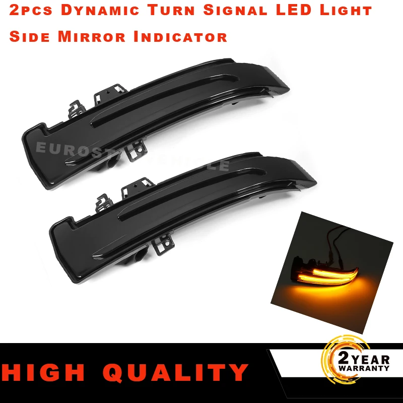 

2pcs Dynamic Turn Signal LED Light Side Mirror Indicator For Mercedes Benz W204 CLA A B C E S GLA GLK CLS Class W176 W212