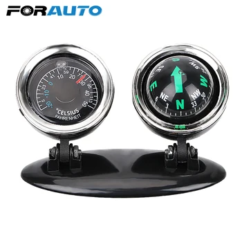

FORAUTO 2 in 1 Guide Ball Car Compass Thermometer Car-styling Car Ornaments Direction Dashboard Ball Auto Accessories