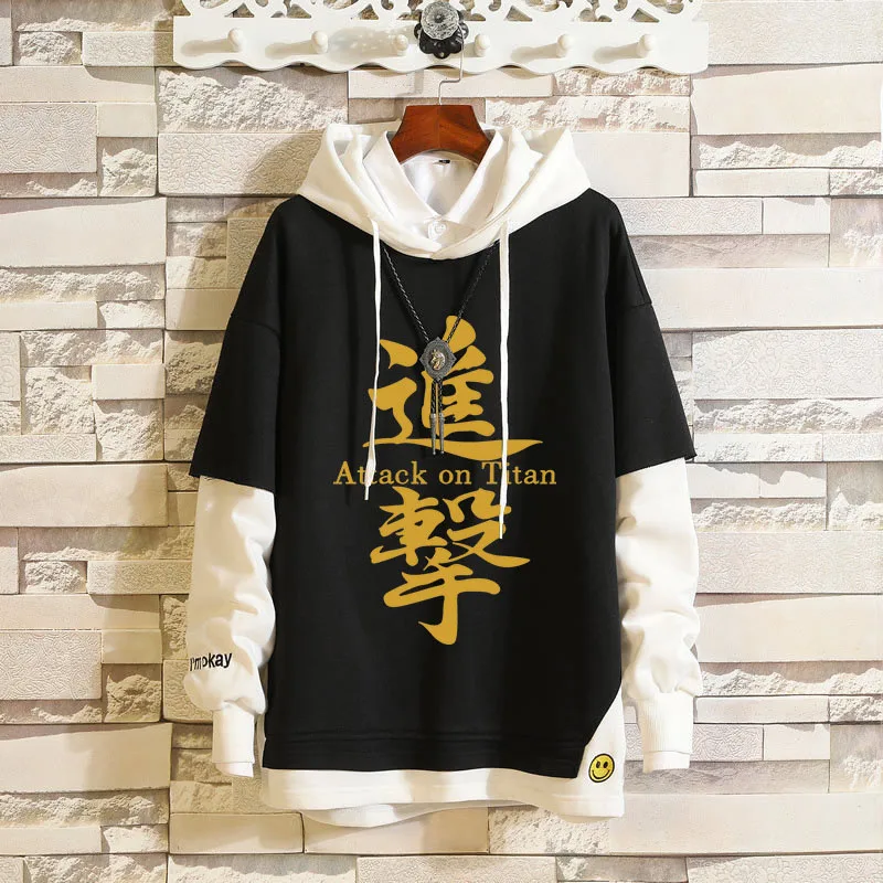 

New Fashion Attack on Titan Hoodie Oversized Sweatshirt Men/Women Harajuku Popular Anime Fairy Tail Hoodies Pullover Clothes