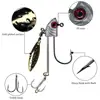 1 piece 7g 10g 17g Lead Jig Head Fishing Hook With Blade Spoon 3D Eyes Jigging Hook for Soft Worm Fishing Accessories ► Photo 3/6