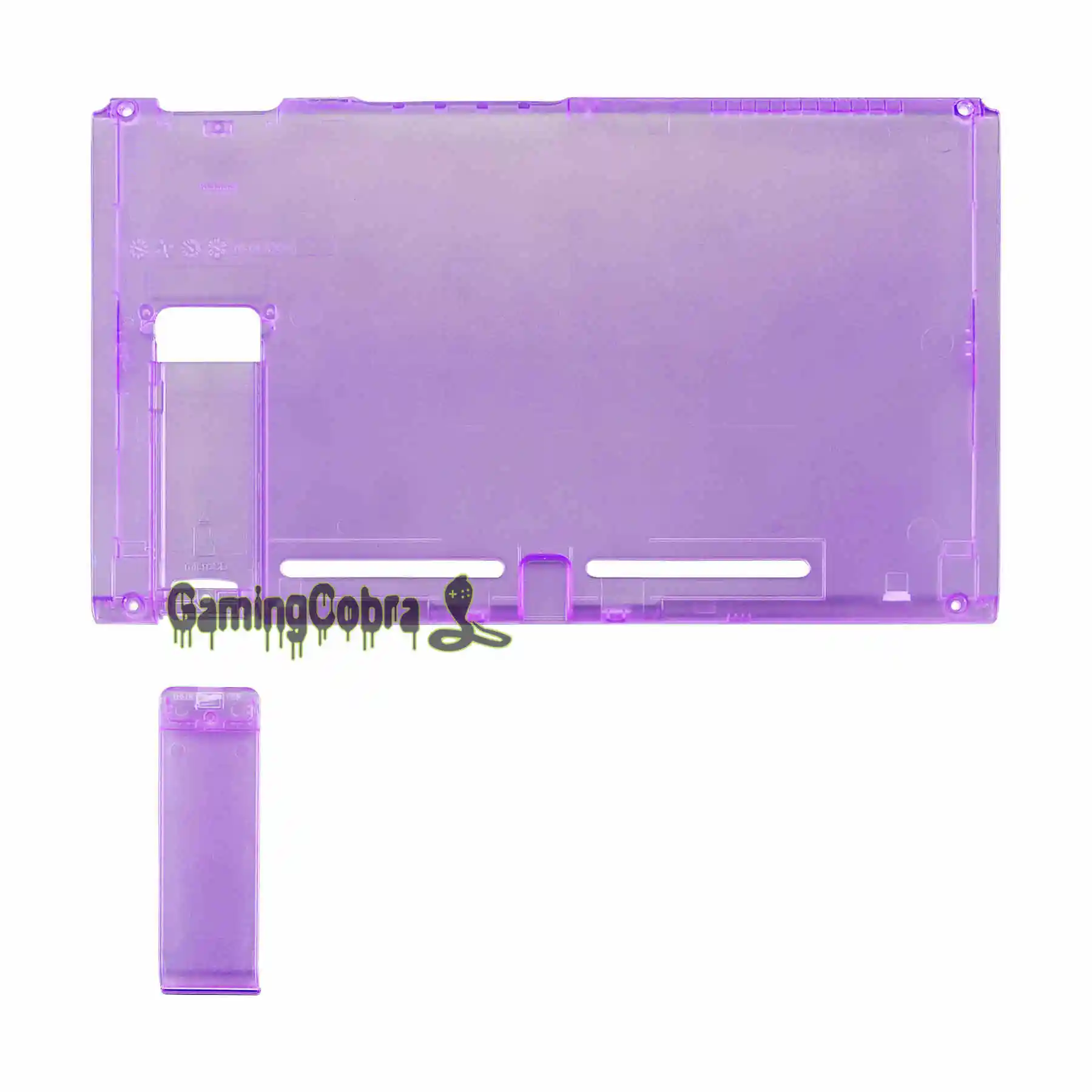 На заказ прозрачная консоль задняя пластина DIY Замена корпус чехол для nintendo Switch консоль с подставкой - Цвет: Clear Atomic Purple