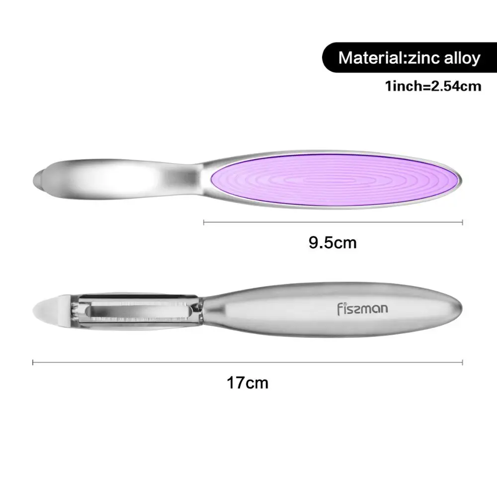 Fissman P-Овощечистка с резиновой рукояткой Luminica серии хром матовый готовой цинковый сплав инструмент для очистки