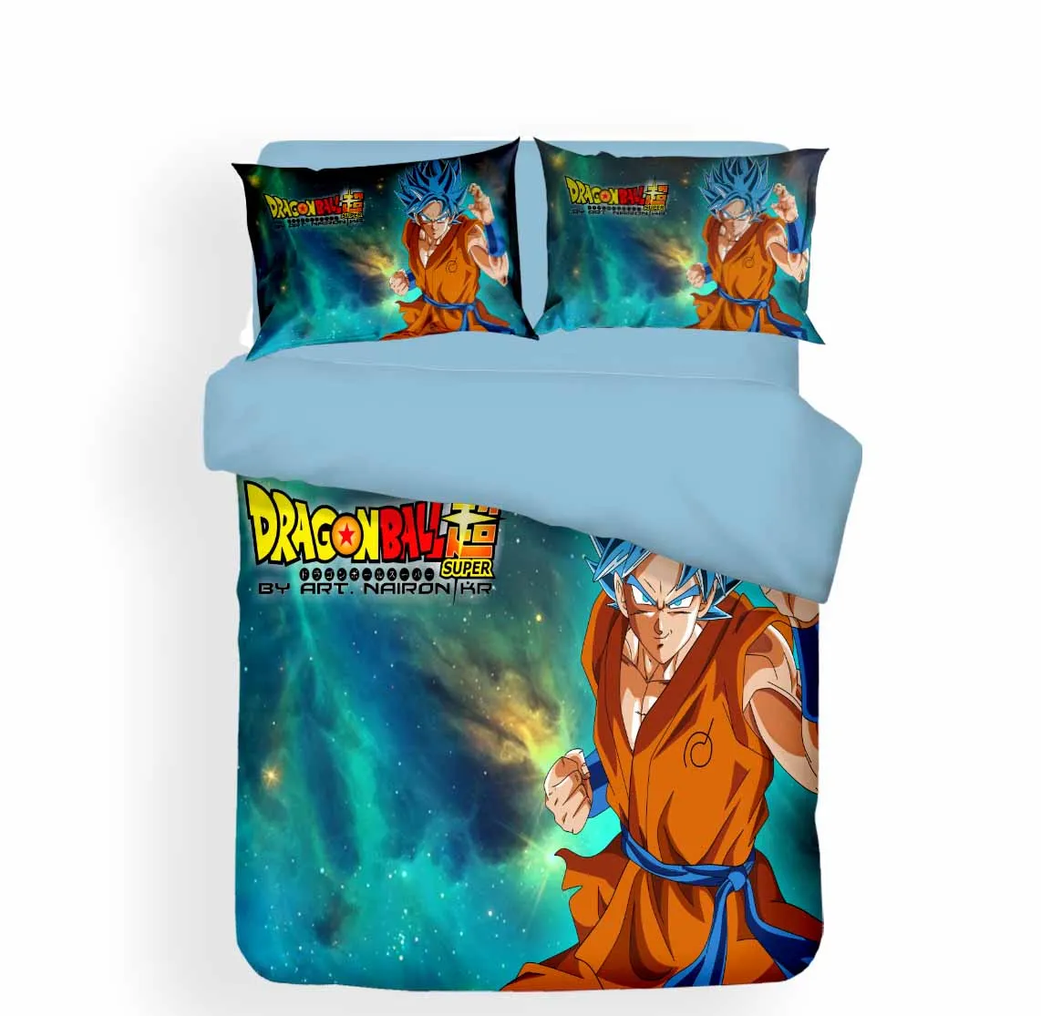 Новые корейские носки из хлопка, хлопковые Dragon Ball Z Комплект постельного белья наволочка близнец полный queen King Размеры для мальчиков и девочек, Комплект постельного белья 2/3 шт. набор пододеяльников