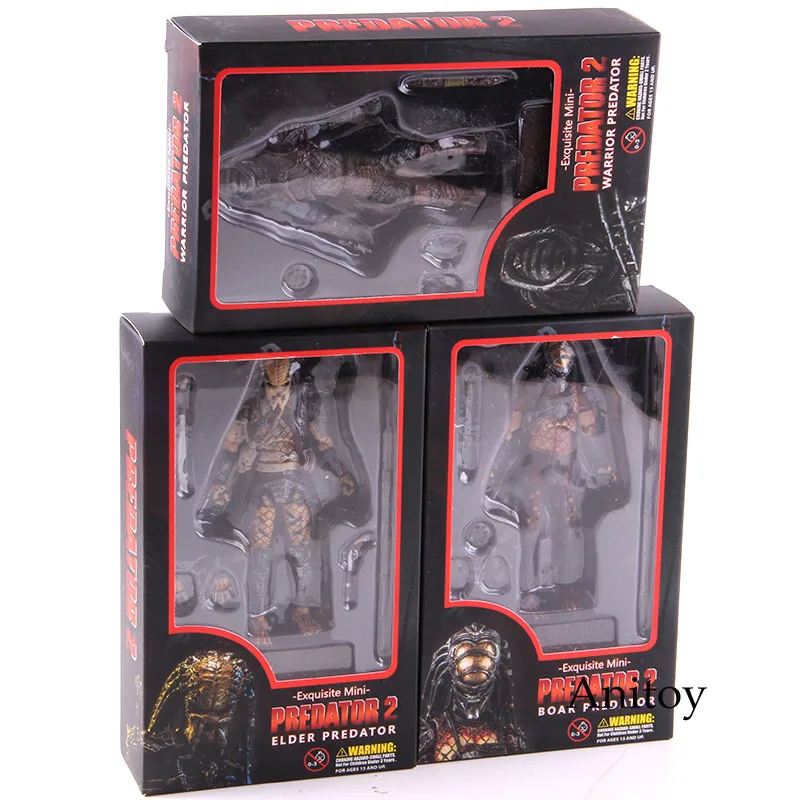 Hiya игрушки изысканный мини Хищник 2 фигурки воин кабан старец Хищник игрушки ПВХ фигурка Коллекционная модель игрушки