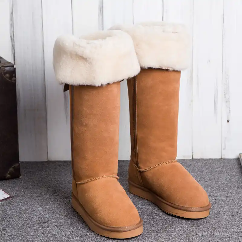 genuine sheepskin boots womens