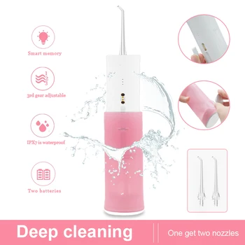 

MUDUFU V5 175ML Portable Oral Irrigator Dental Electric Water Flosser Original Jet Nozzle Tips Extra Replacement Tooth oral Clea