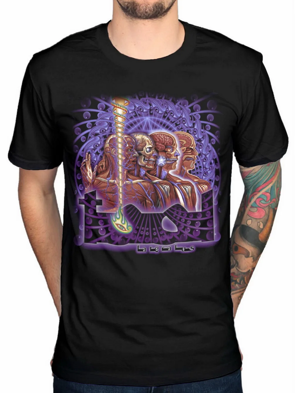 Alat Lateralus Pria Katun Hitam T shirt 