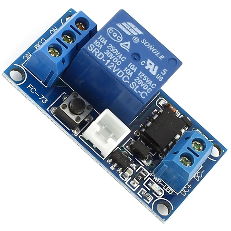 DC 12V 1-CH бистабильный самоблокирующийся Модуль платы расширения реле