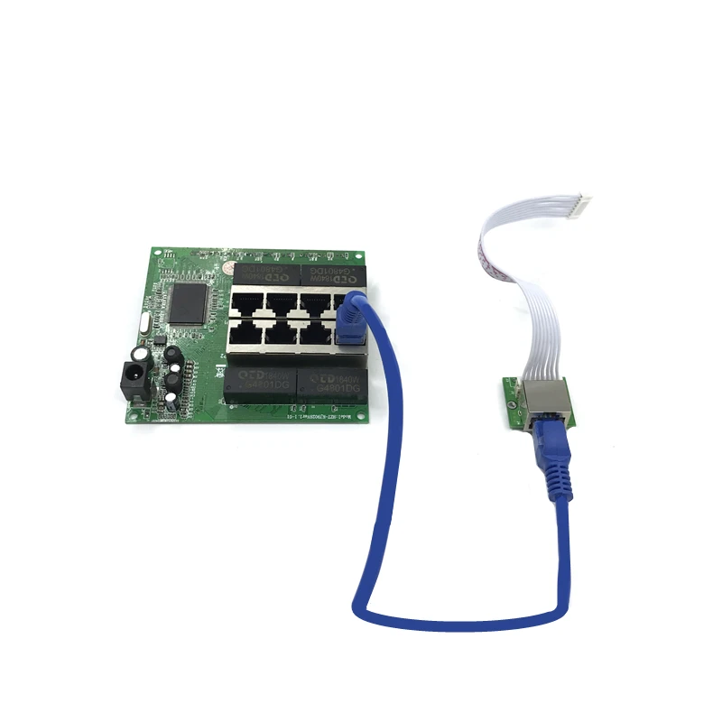 Поо PBC 8 порт Gigabit Ethernet коммутатор портов met pin way header 10/100/1000 m концентратор 8way