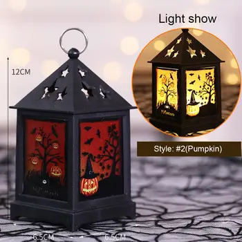 

Creative Halloween Pumpkin Light Hanging Lantern Witch Skeleton Kids Home Decor Horror LED Bat Lamp Garden Party Pumpkin Lamp