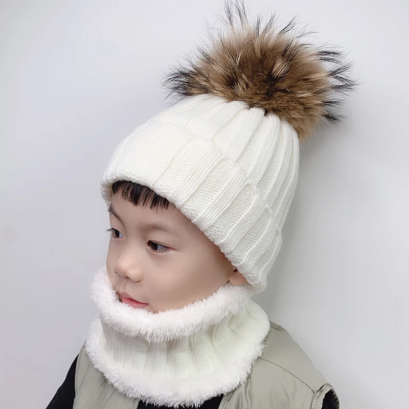 Visiter la boutique JFANJFAN Bonnet d'hiver Enfant avec Pompons pour Garder au Chaud garçons et Filles 