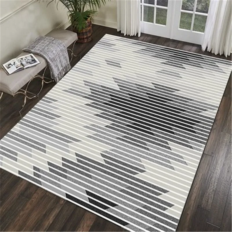 

Bedroom Kitchen Door Mat Living Room Floor Mat Living Room Rug Simple Modern Abstract Chinese Ink Black Gray Carpet CF