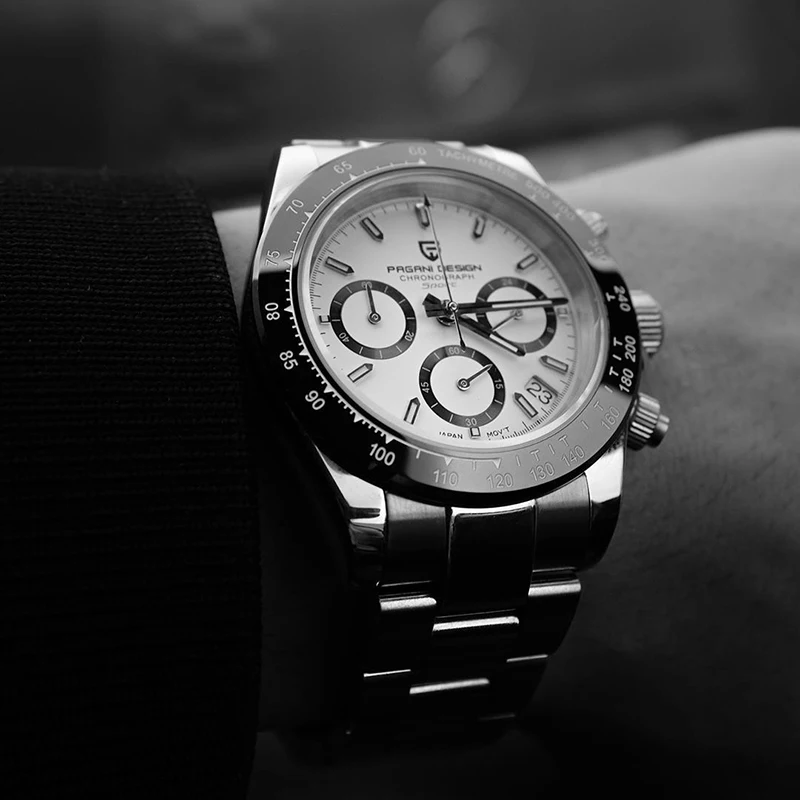 2021 New PAGANI Design Top Brand Men's Sports Quartz Watches Sapphire Stainless Steel Waterproof Chronograph Luxury Reloj Hombre