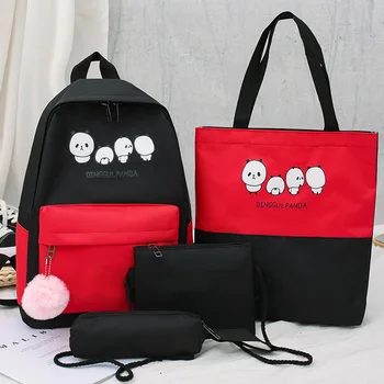 

Cartoon animation Four piece suit backpack waterproof school bags preppy style children backpacks cute kids backpack