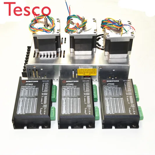 

3Axis Nema 23 Stepper Motor 186oz-in 2.8A& Driver JT442 CNC stepper motor driver kit