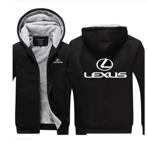

Winter Fashion man Clothes Zipper for Lexus sweatshirt hoodies coat 5 Color men jacket Thicken