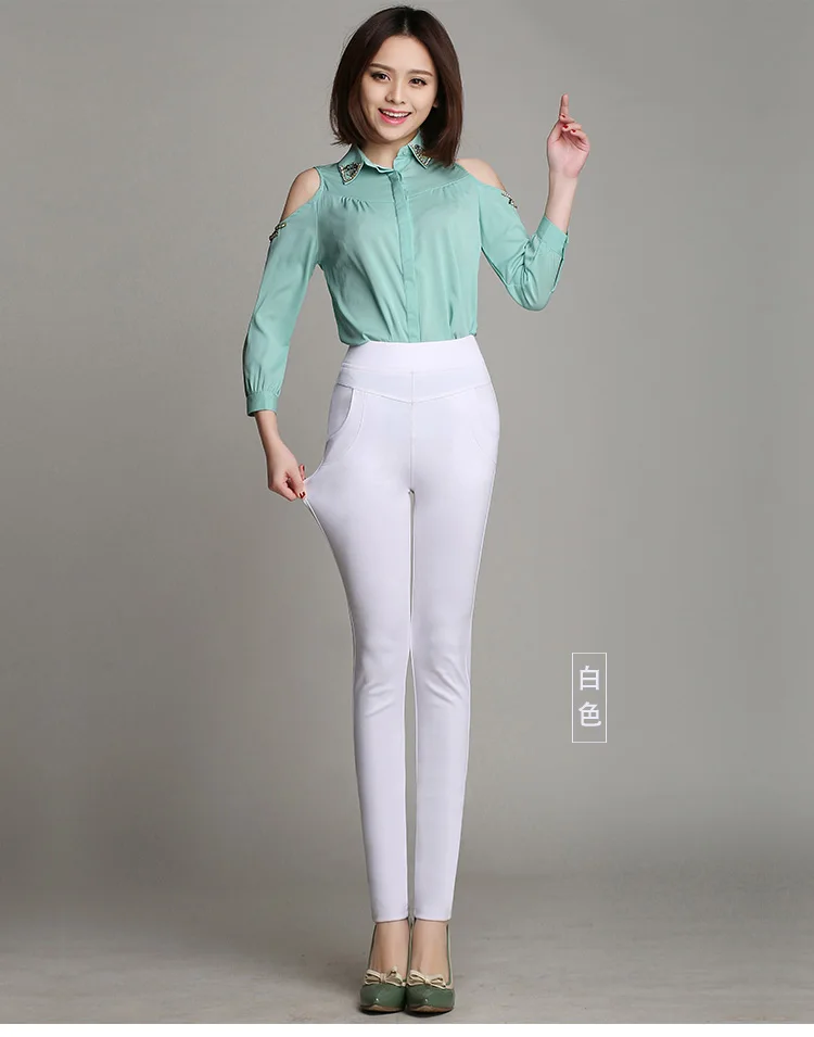Высококачественные женские эластичные узкие брюки Pantalones Mujer летние брюки Элегантные повседневные офисные закрытый купальник Брюки 6XL K434