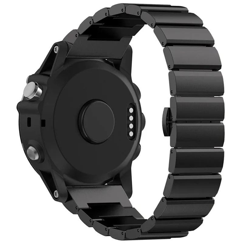 Металлический браслет часы из нержавеющей стали ремешок для Garmin Fenix 3/HR Цвет: черный