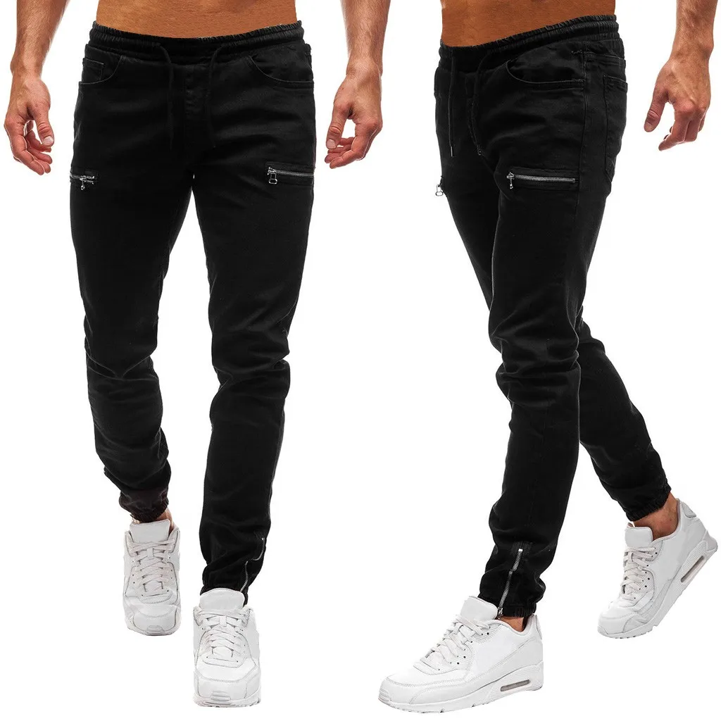 JAYCOSIN мужские брюки весна осень лето Модные мужские однотонные джинсовые винтажные выбеленные джинсы брюки мужские хлопковые хип-хоп рабочие брюки