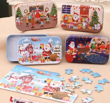 

Christmas Puzzle With Iron Box Christmas Gifts Merry Christmas Decor for Home Xmas Kids Toys Navidad 2020 Happy New Year 2021