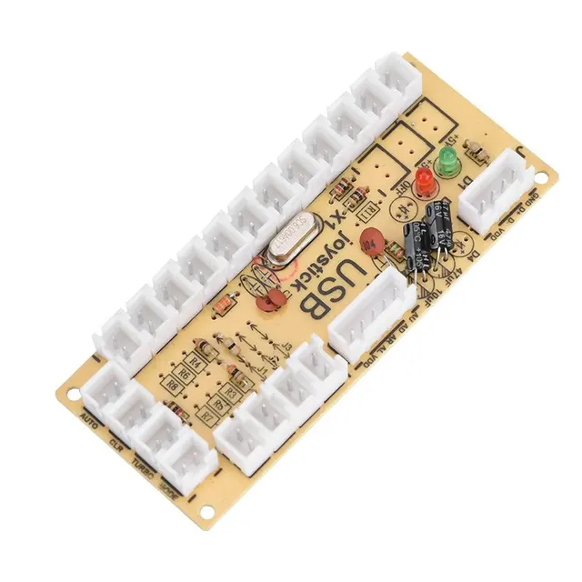 Diy Arcade Joystick Circuit Board Pc Joystick Control Usb Card Chip + Micro Motion Rocker 4Pcs Terminal Line 1