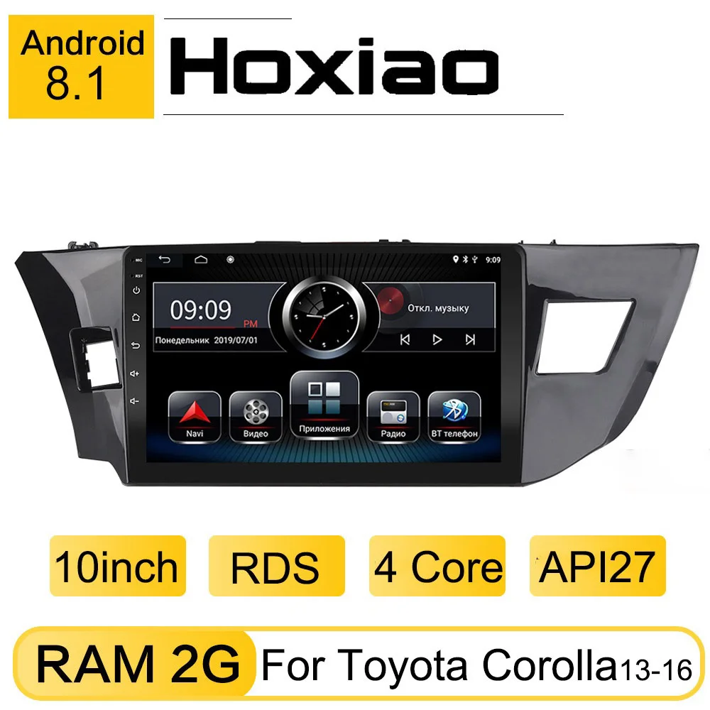 Автомагнитола 2 Din Android 8 1 для Toyota Corolla 2013 2016 2015 2014 2G RDS AM GPS-навигация 16 ГБ AHD 1080P FM