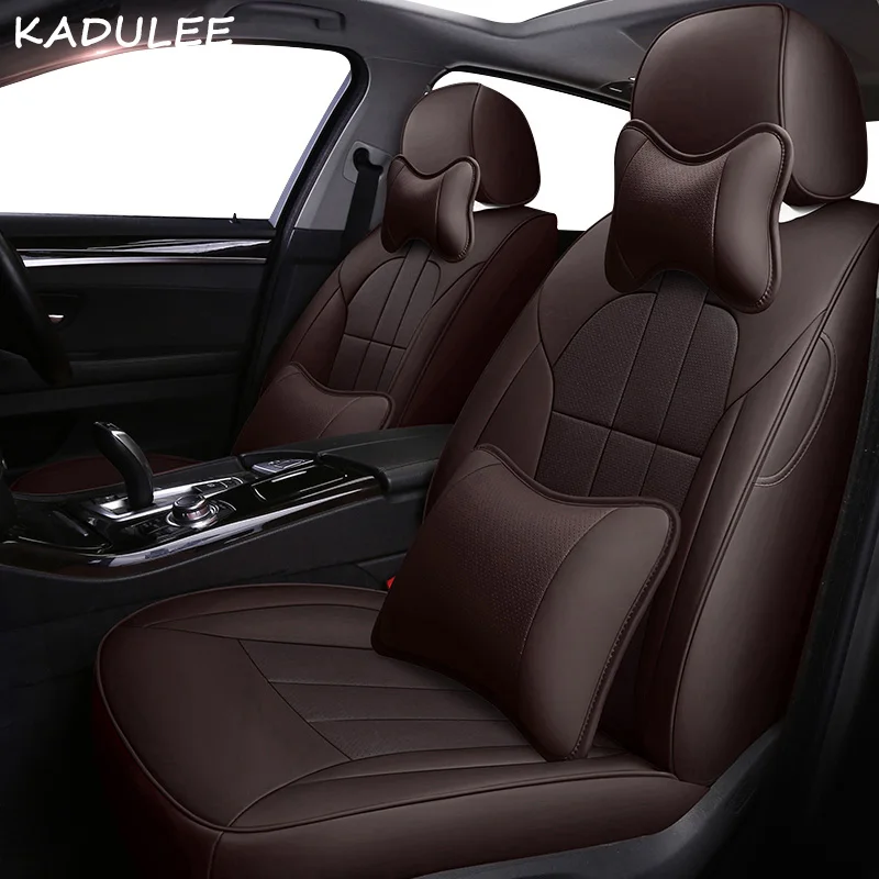 Кожаный чехол для автомобильного сиденья KADULEE Toyota Corolla Camry Highlander C HR CROWN PRIUS VIOS IZOA YARiS
