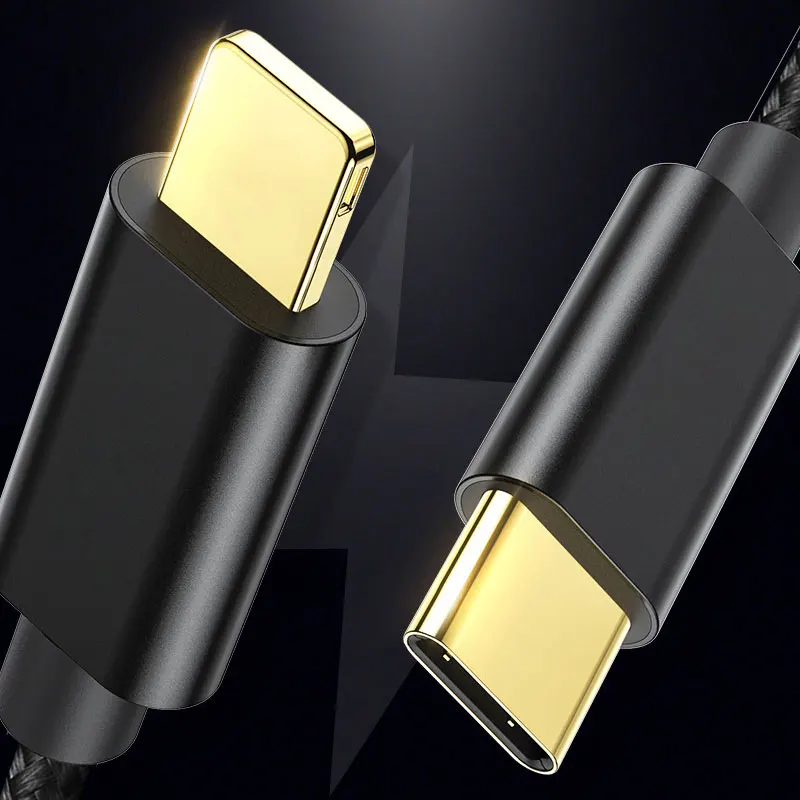 Usb-кабель type C 1 метр с одной вилкой для быстрой зарядки Iphone 8 X XS 7 6S Plus 5s мобильный телефон зарядное устройство провод type-C кабель для передачи данных